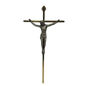 Vintage INRI Brass Jesus Crucifix Christian Religious Cross Hanging Wall Art